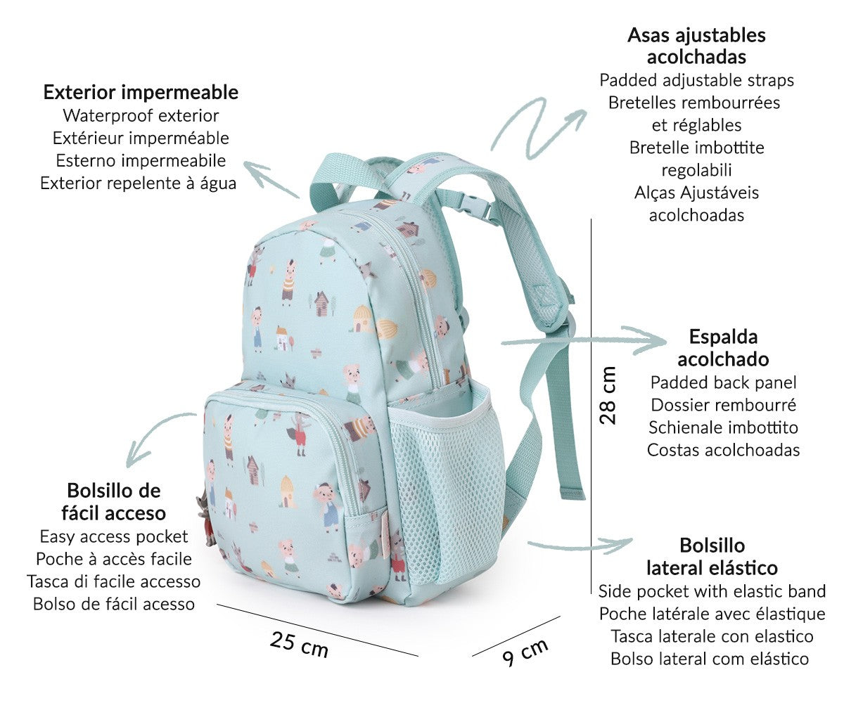 Mochila Infantil The Three Little Pigs da Tutete