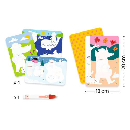 4 Estações – Jogo de Colorir com Água (+18 Meses) – Djeco
