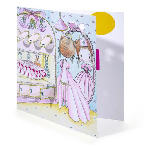 Criança a colorir o Livro A Bailarina Pupi Djeco