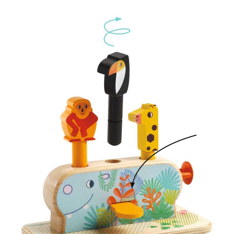 Djeco Jogo Pop Up Multi Pop – Brinquedo de Madeira Interativo