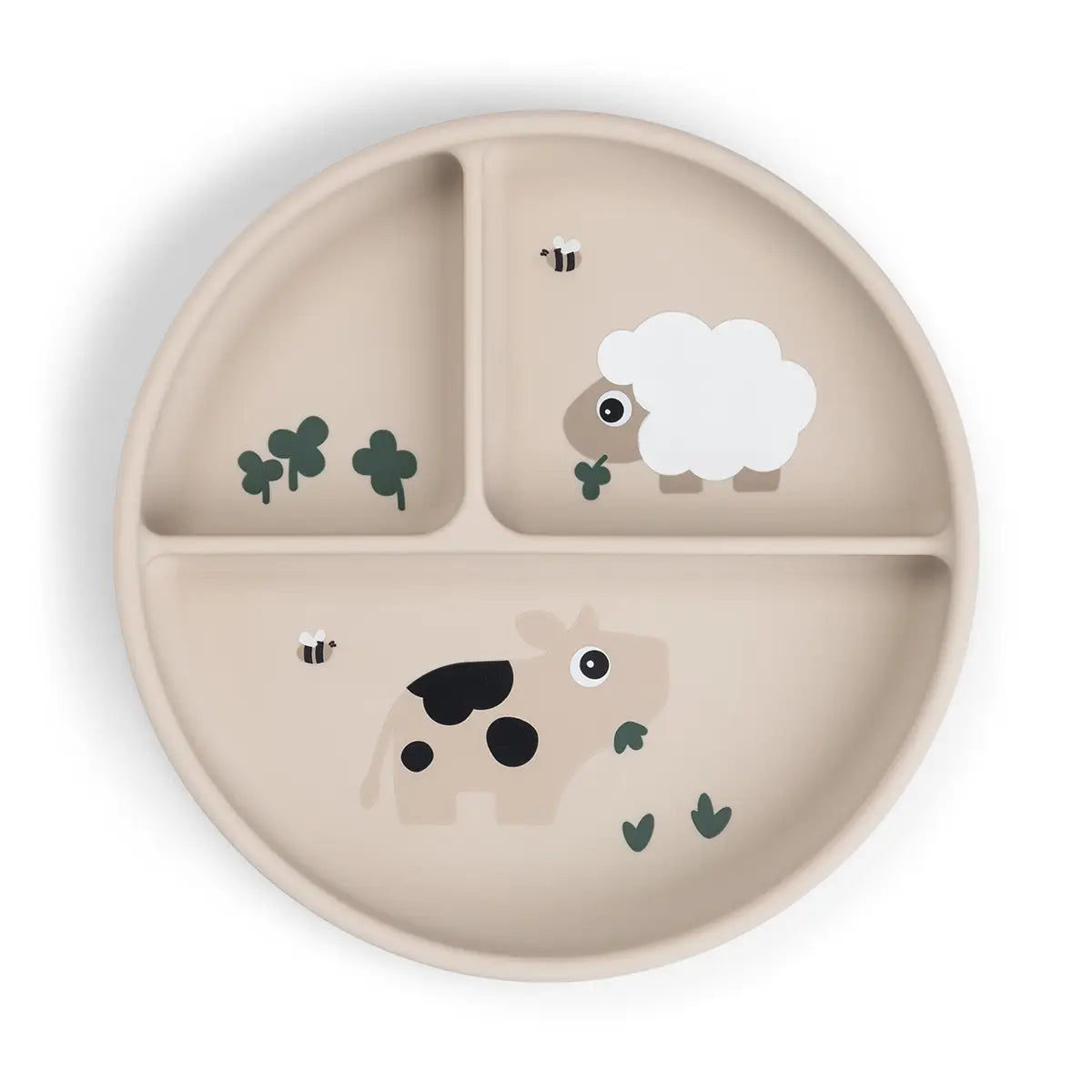 Prato Silicone com Ventosa Sand Tiny farm da Done By Deer