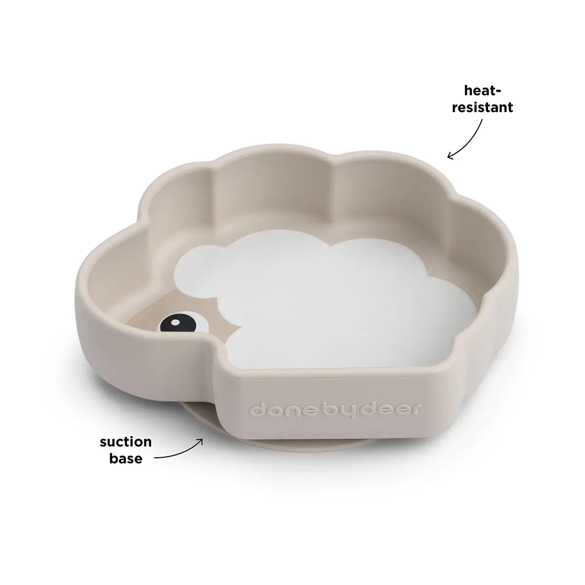 Tigela Silicone com Ventosa Sand Sheepy Tiny farm da Done By Deer