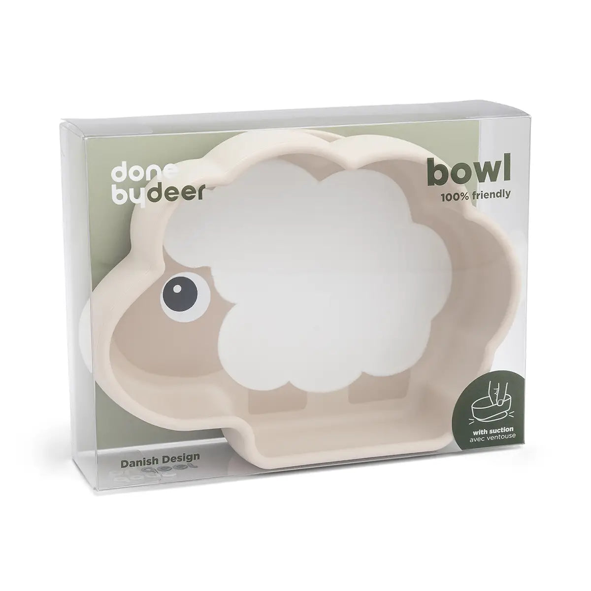 Tigela Silicone com Ventosa Sand Sheepy Tiny farm da Done By Deer