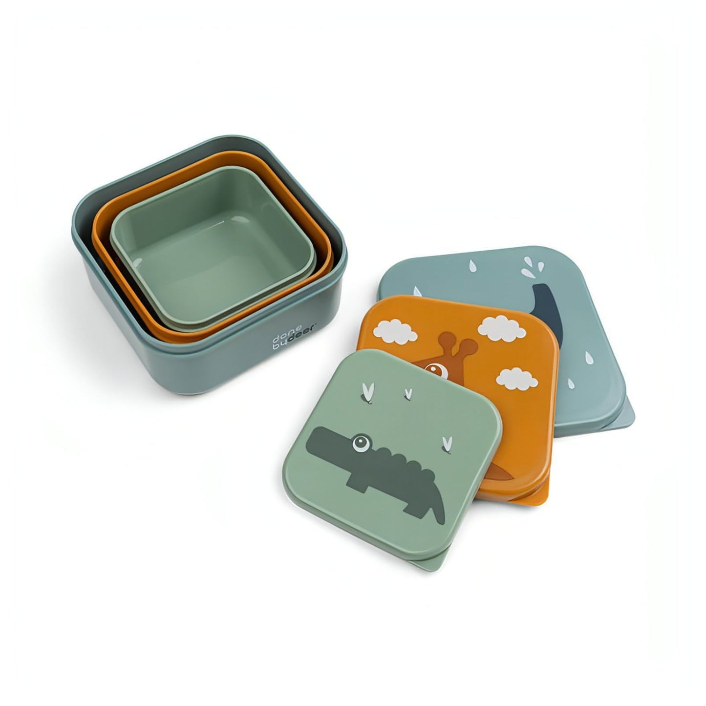 Conjunto 3 Lancheiras Deer Friends Azul