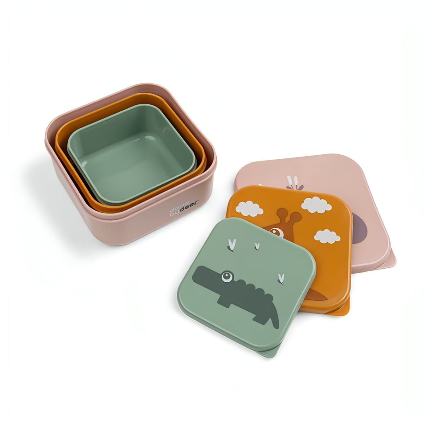 Conjunto 3 Lancheiras Deer Friends Powder