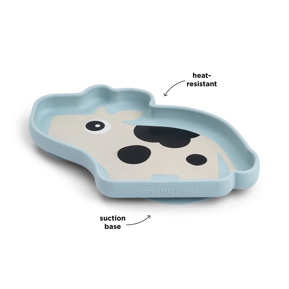 Prato Silicone com Ventosa Azul Dotti Tiny farm da Done By Deer