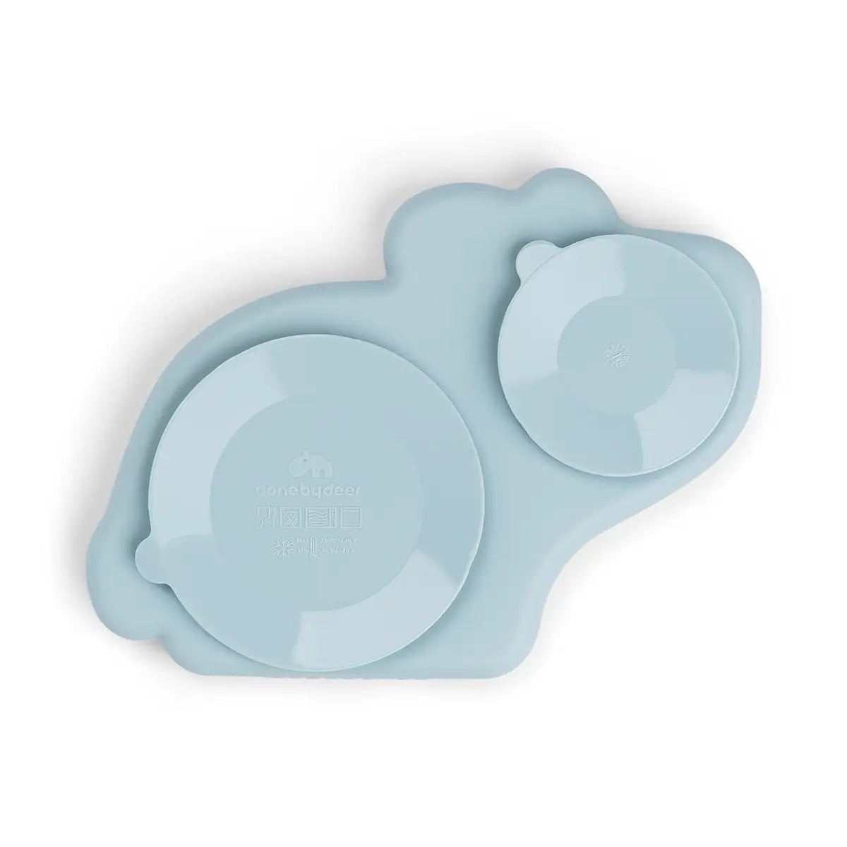 Prato Silicone com Ventosa Azul Dotti Tiny farm da Done By Deer