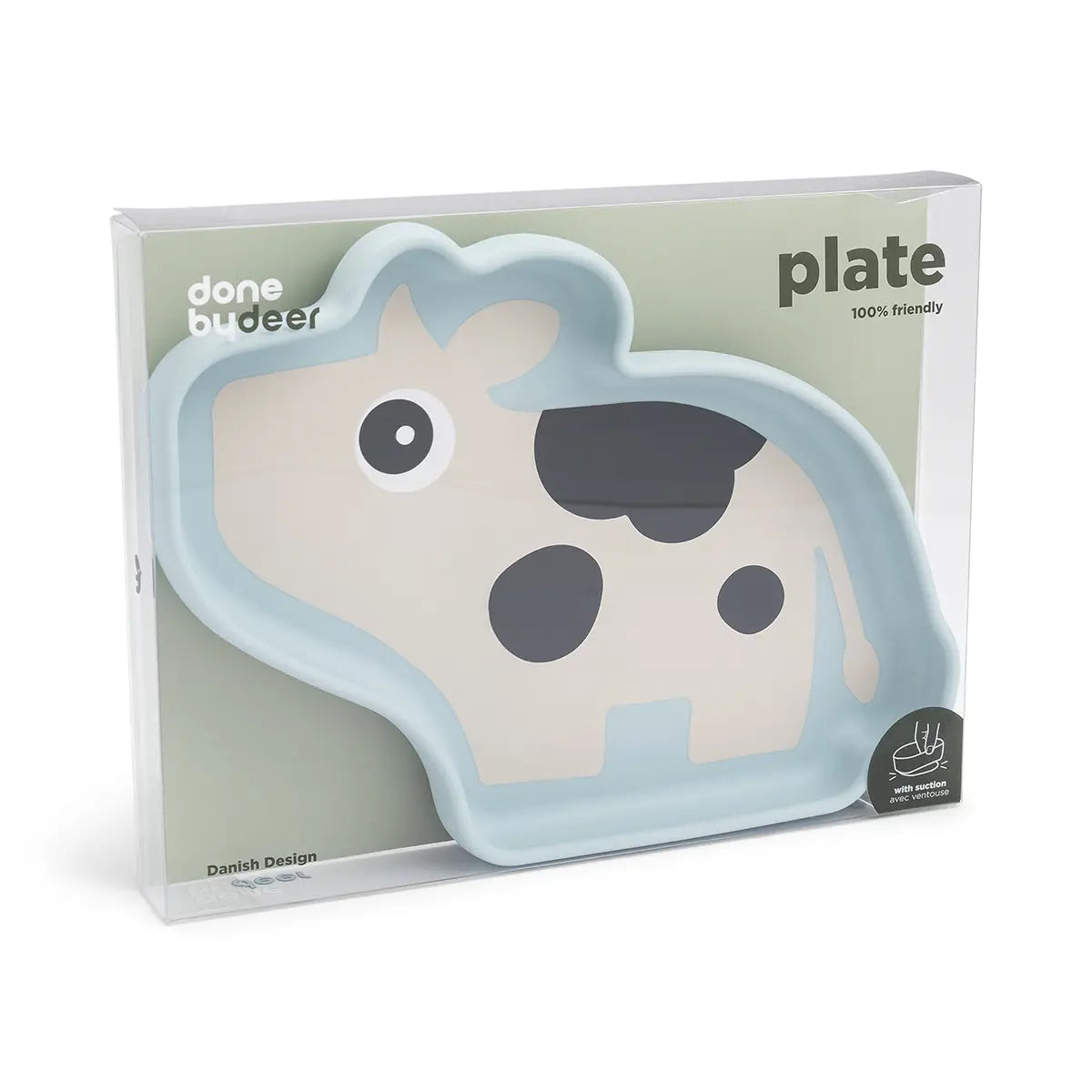 Prato Silicone com Ventosa Azul Dotti Tiny farm da Done By Deer