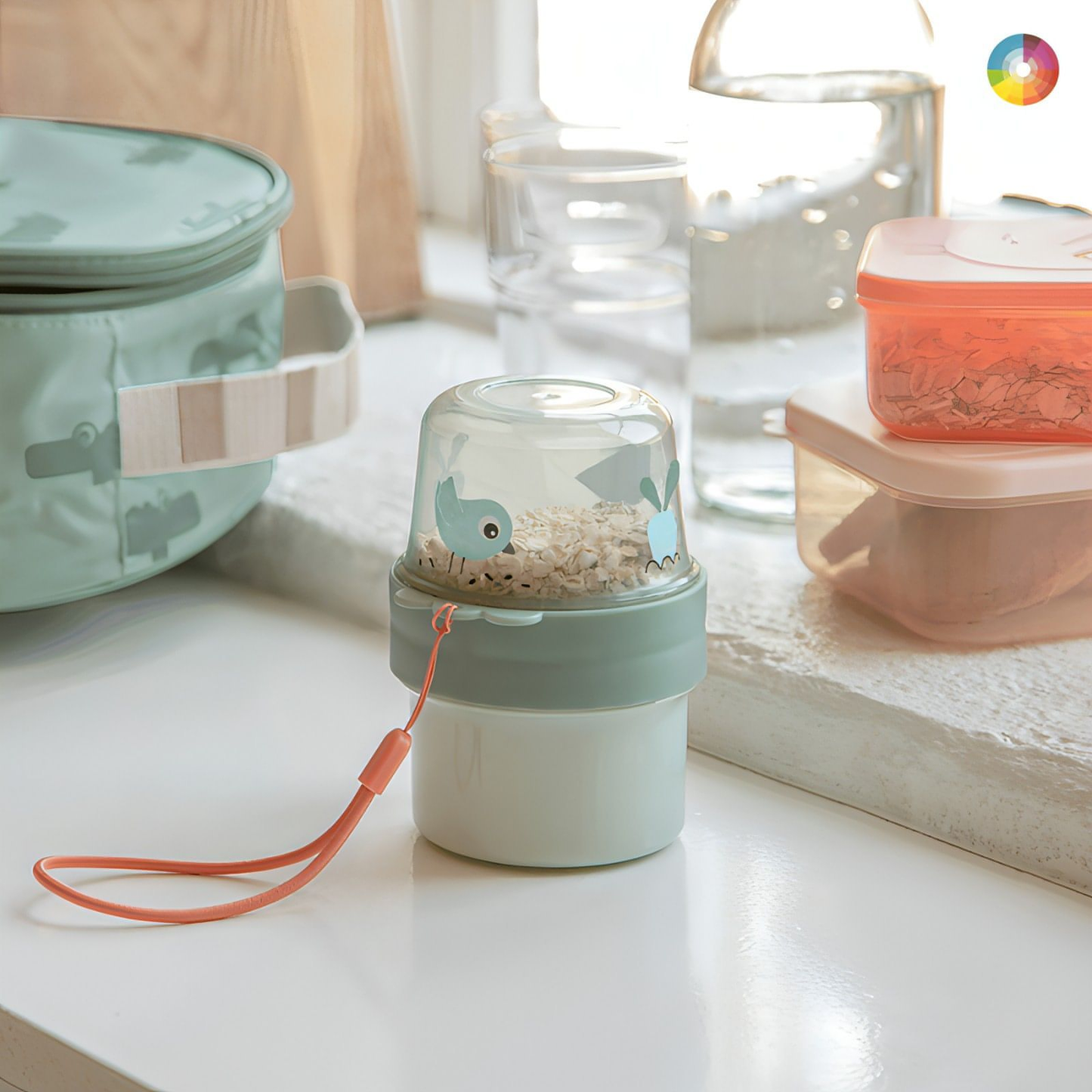 Recipiente Snacks To-go Birdee Bege
