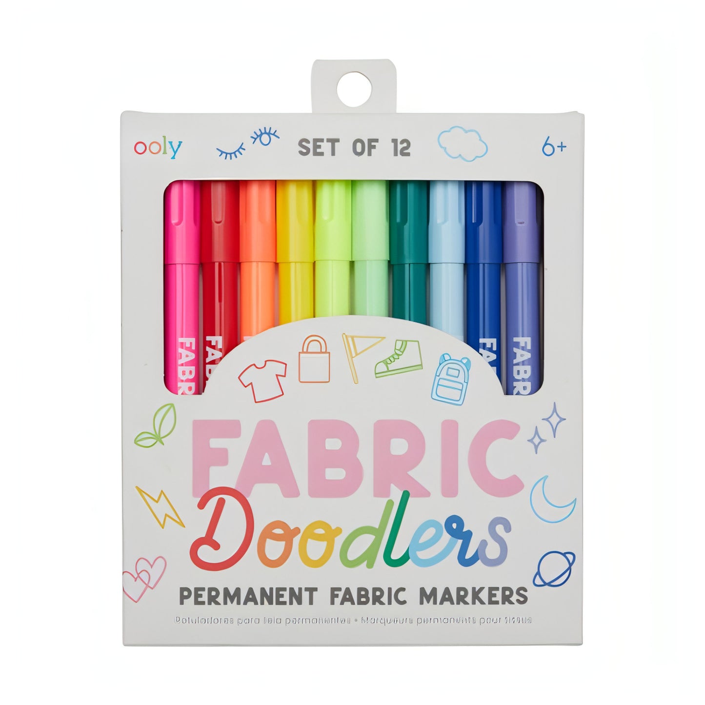 Set of 12 Doodlers Fabric Markers