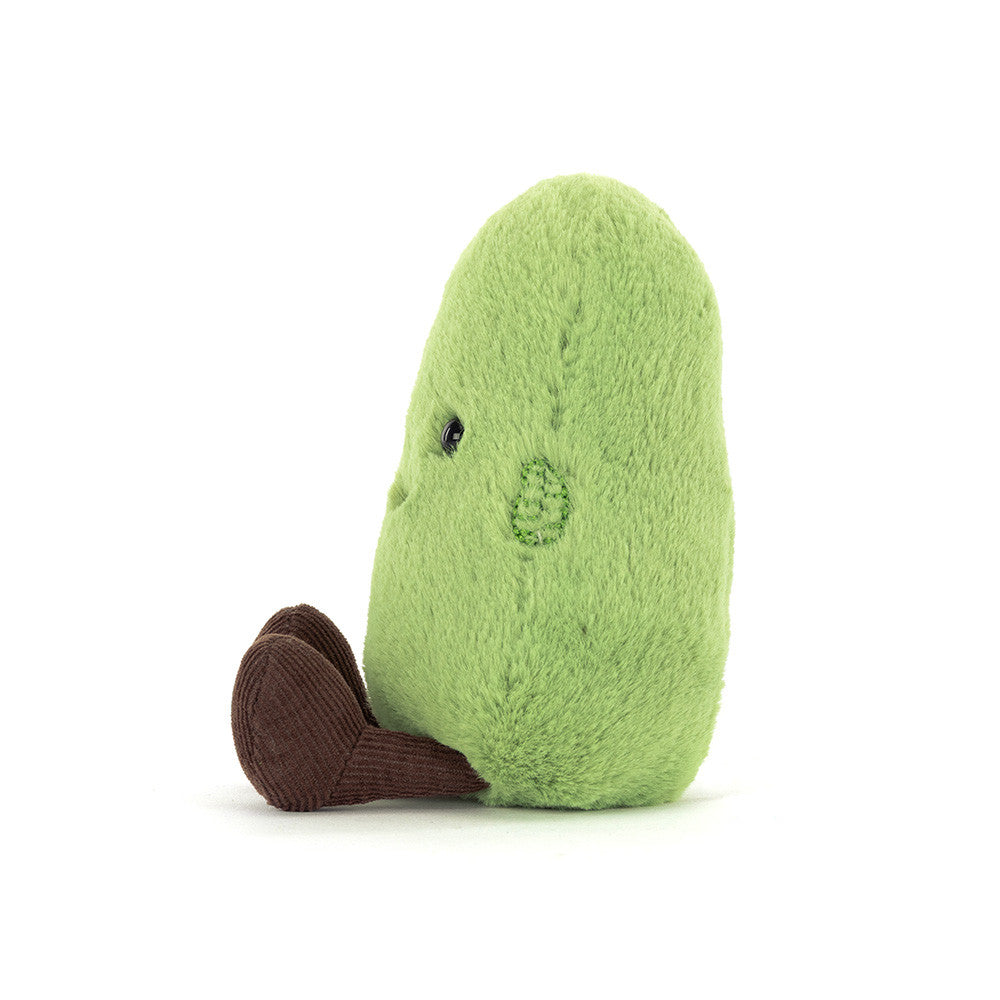 Pormenor da expressão do peluche Jellycat Amuseables Edamame | jellycat-amuseables-edamame-soyella-lollakids