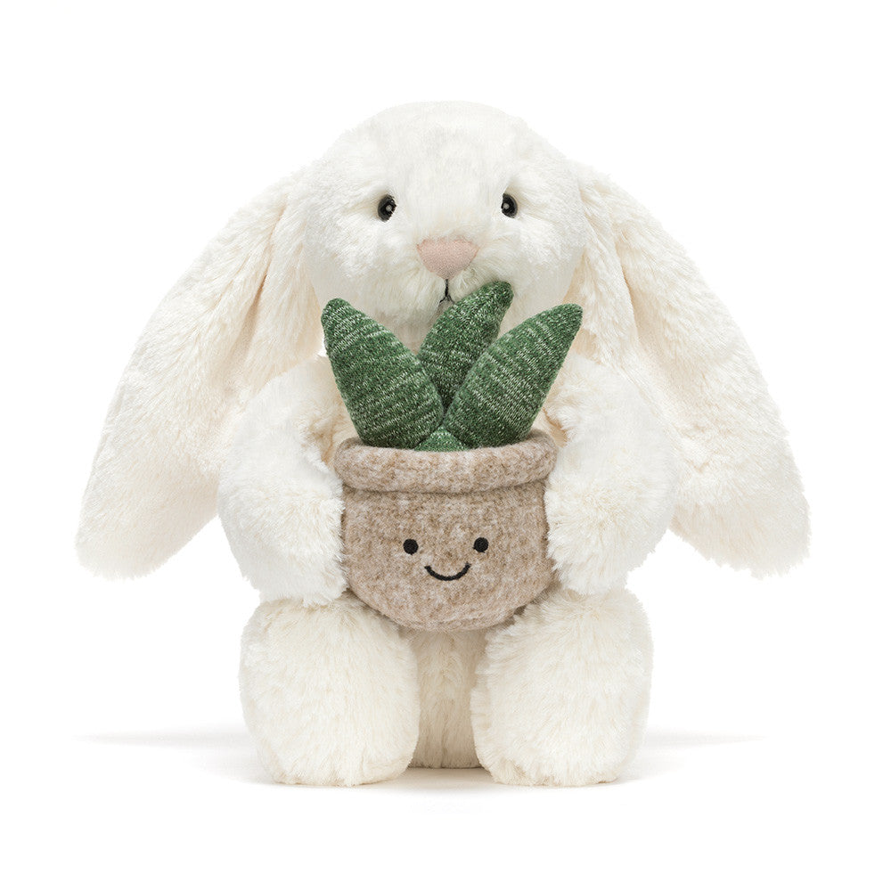 Coelhinha Creme com Planta Jellycat – Peluche Delicado