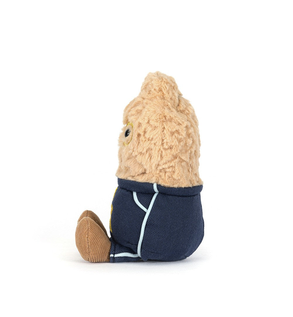 Peluche Jellycat Amuseables Amendoim Estudante de lado | jellycat-amuseables-amendoim-estudante-lollakids