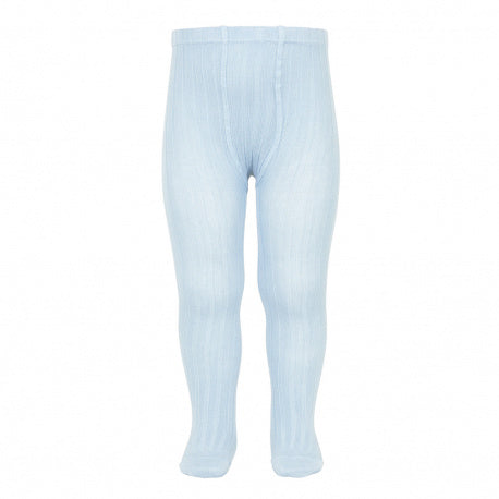 Collants Canelados Azul Claro