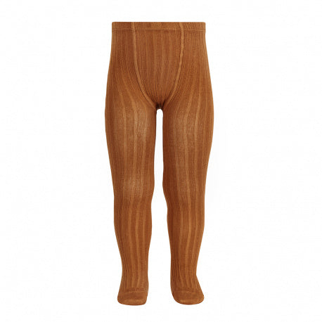 Collants Canelados Canela Cóndor de frente | condor-collants-canelados-canela-lollakids