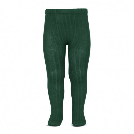 Collants Canelados Verde Escuro