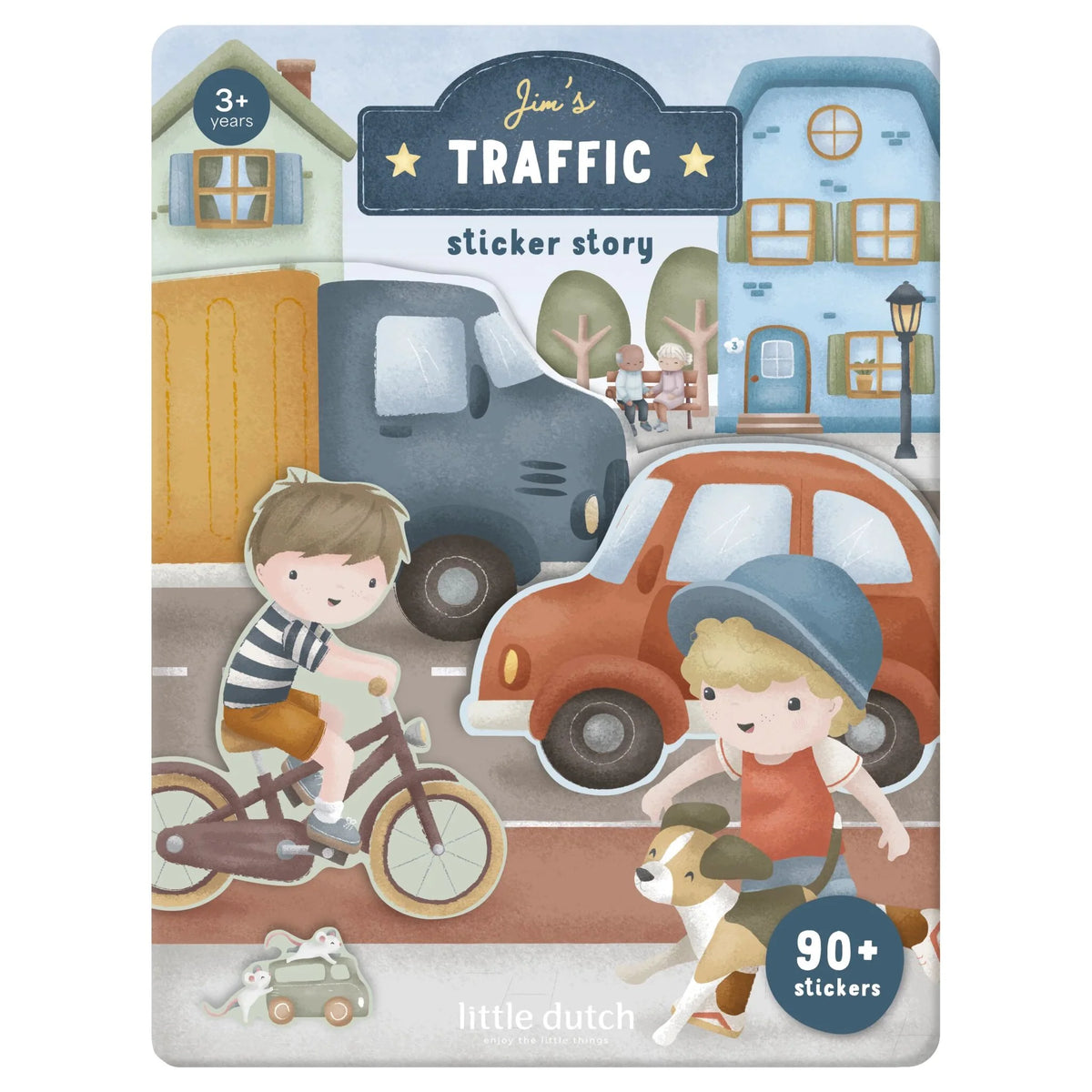 Autocolantes Jim & Friends Little Dutch de frente | little-dutch-autocolantes-jim-friends-lollakids