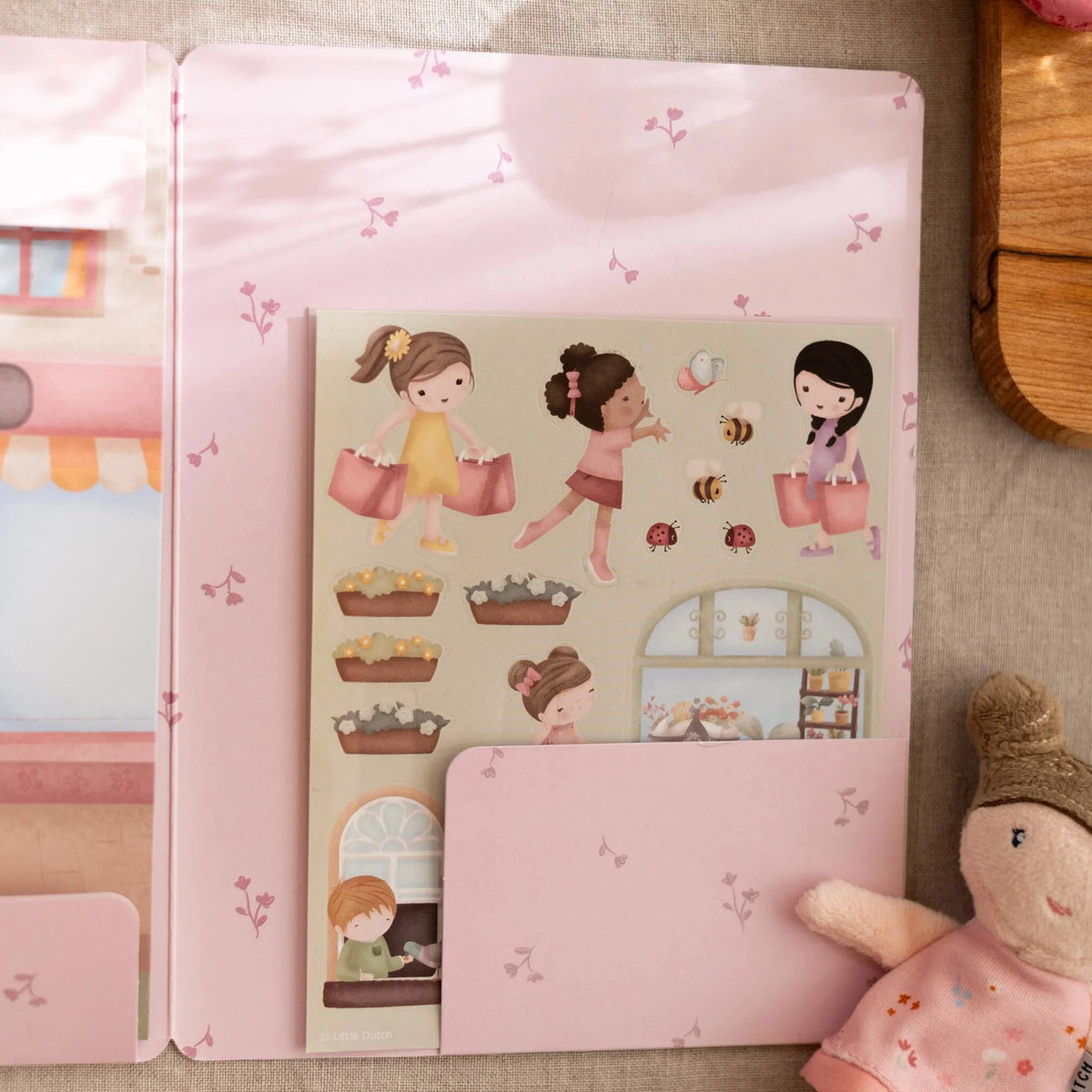 Autocolantes Rosa's Shopping Little Dutch, capa | little-dutch-autocolantes-rosas-shopping-lollakids