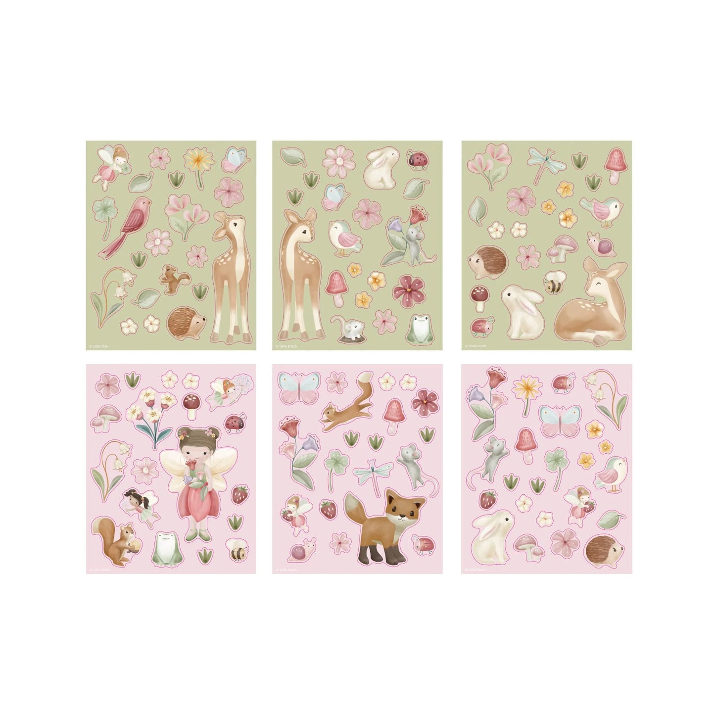 Little Dutch Sticker Set Fairy Garden – 100+ Autocolantes + 2 Cenários (3+) | 126602