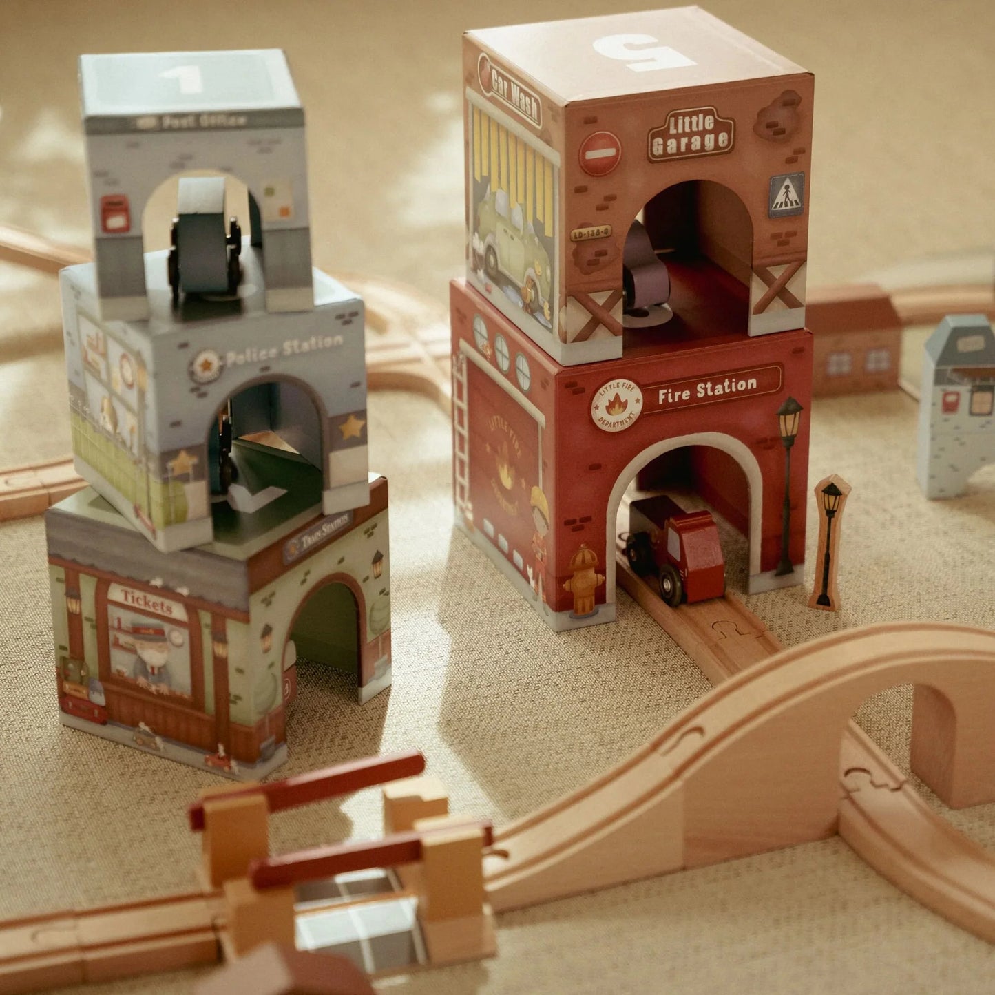 Little Dutch Blocos de Empilhar c/ Carros