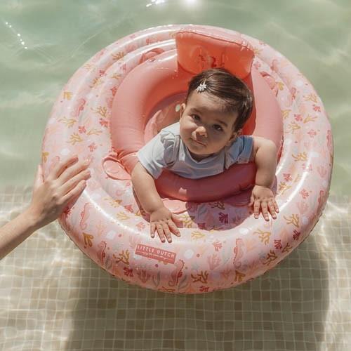 Bóia Insuflável para Bebés Pink Ocean Dreams da Little Dutch