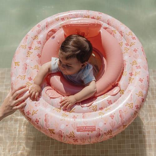 Bóia Insuflável para Bebés Pink Ocean Dreams da Little Dutch