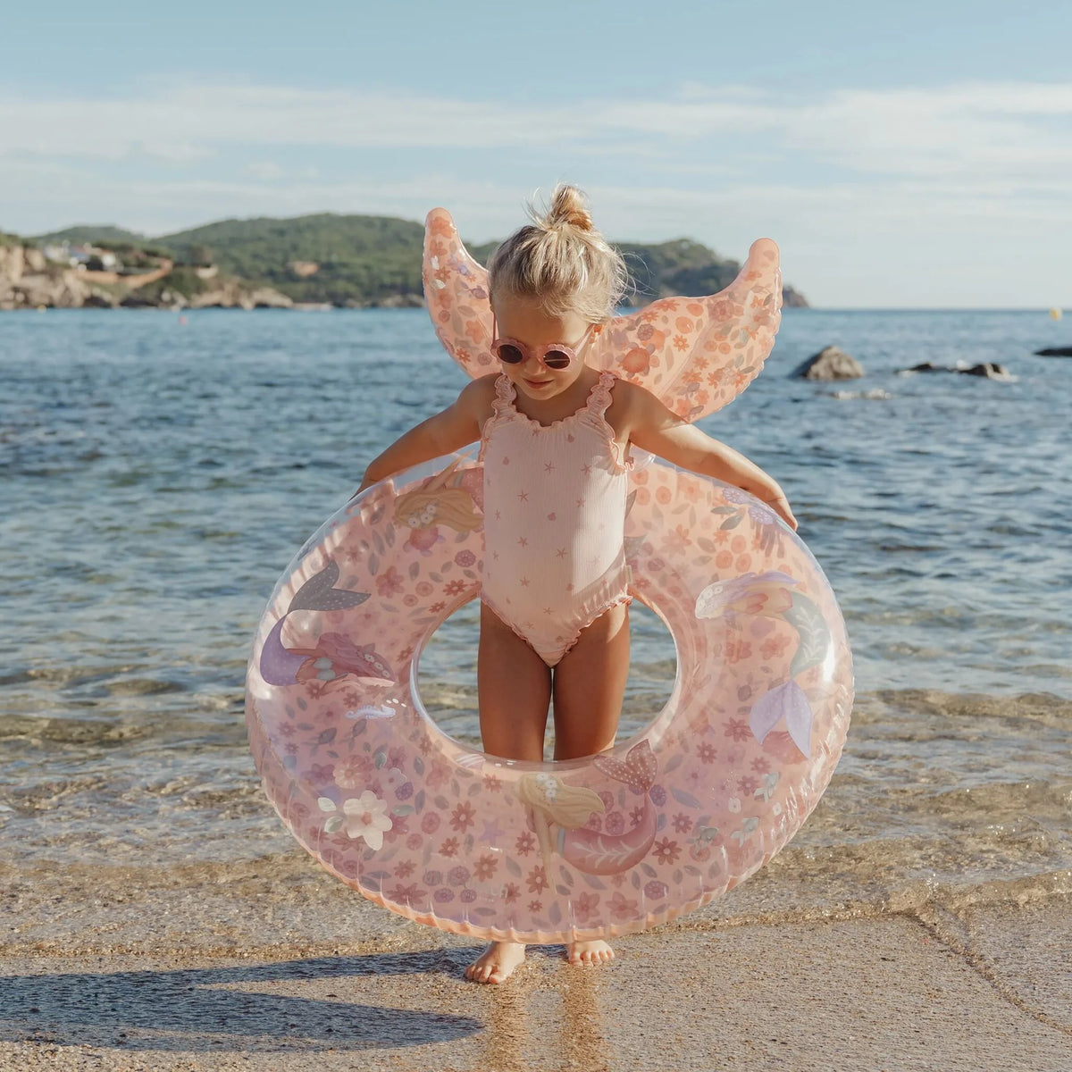 Bóia Redonda 90cm Dreamy Mermaid Little Dutch, vista geral | little-dutch-boia-redonda-90cm-dreamy-mermaid-lollakids