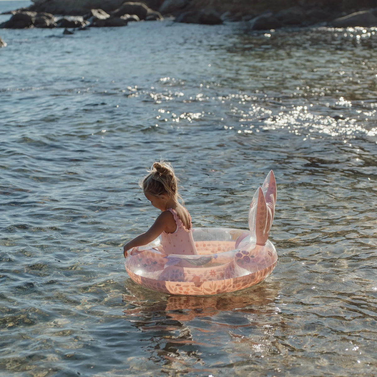 Bóia Redonda 90cm Dreamy Mermaid Little Dutch, vista de cima | little-dutch-boia-redonda-90cm-dreamy-mermaid-lollakids