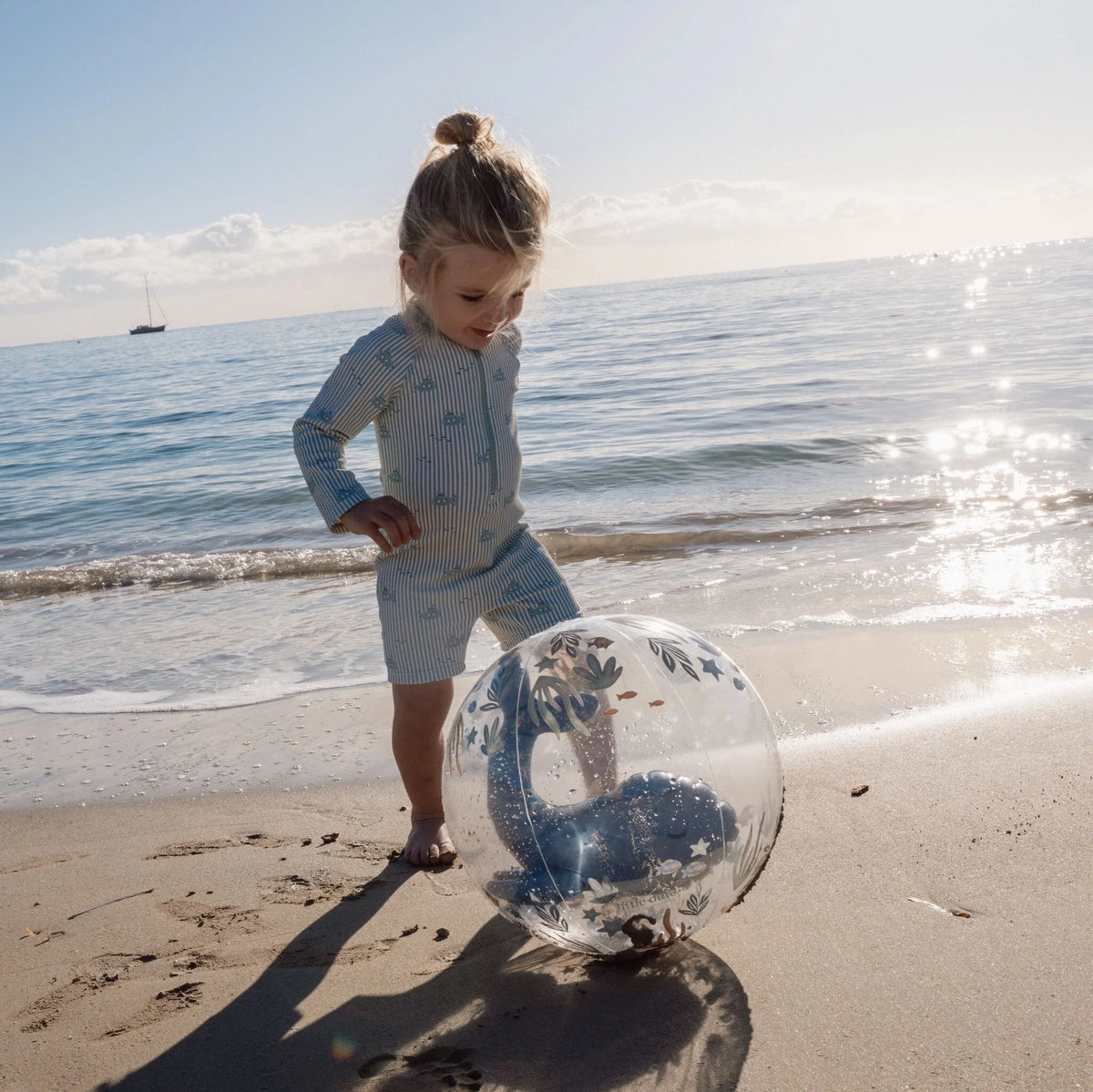 Bola praia criança 3D baleia Ocean World 35 cm