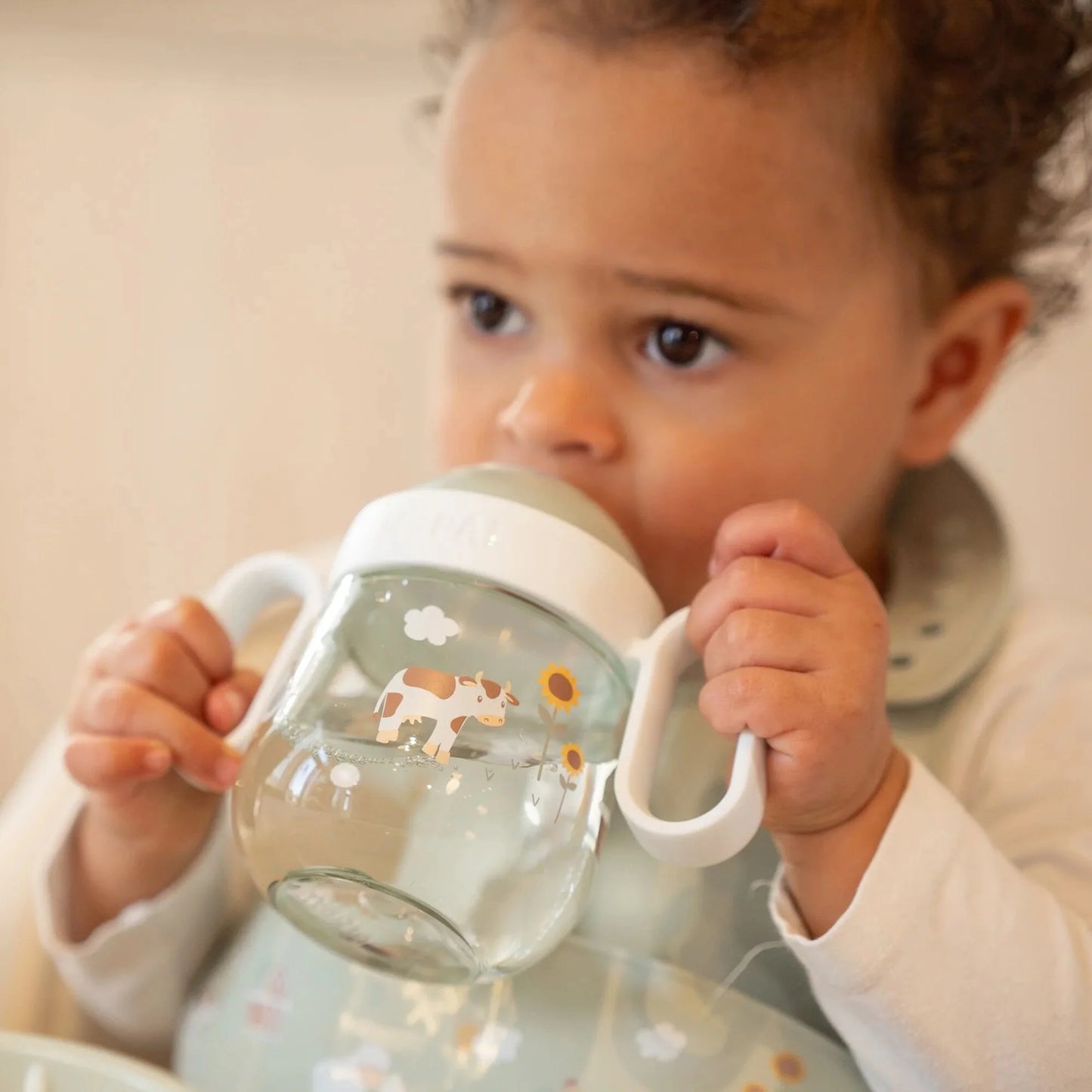 Copo com Bico Anti-Fugas Mepal Mio Little Farm 200 ml – Little Dutch | Lolla Kids