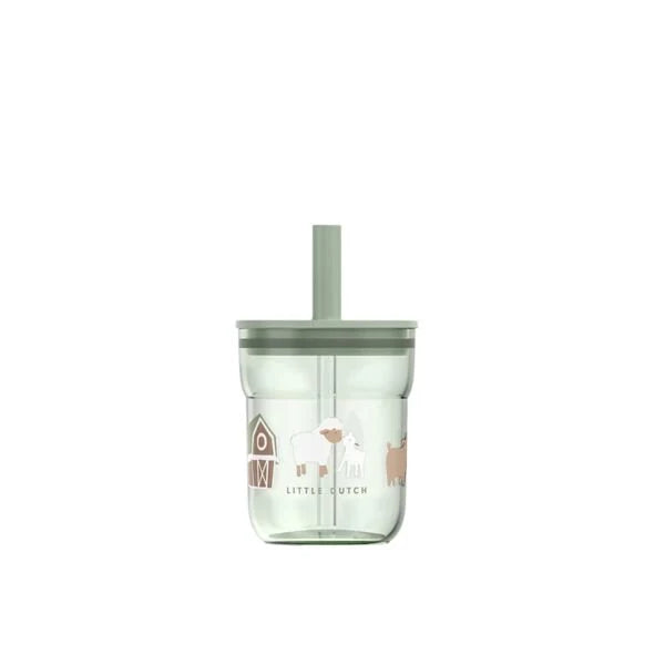 Copo Infantil com Palhinha Little Dutch Little Farm – Prático e Antiderrames