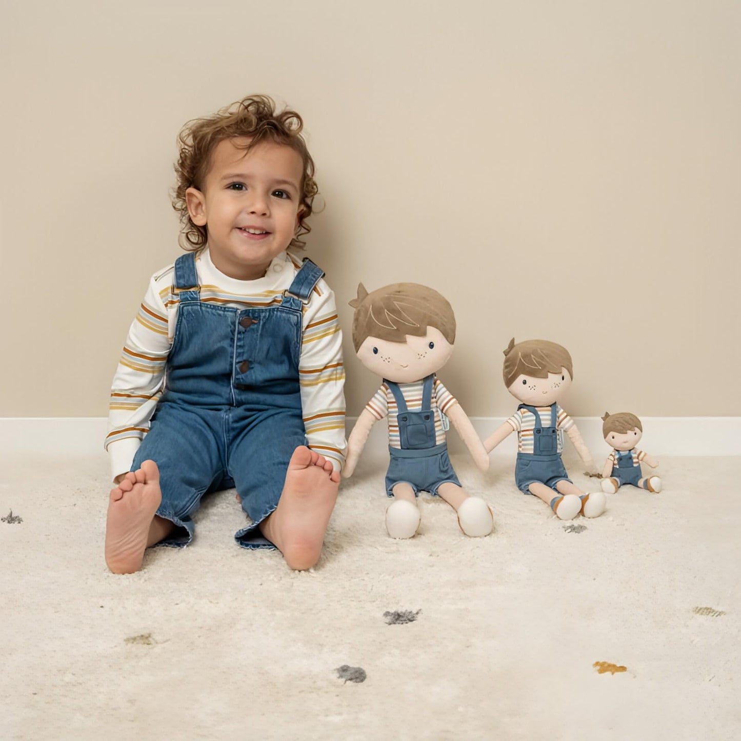 Jim Rag Doll 50cm | Vintage Stripes
