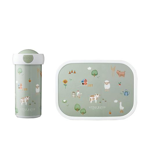 Set Lancheira e Copo Escolar Little Farm