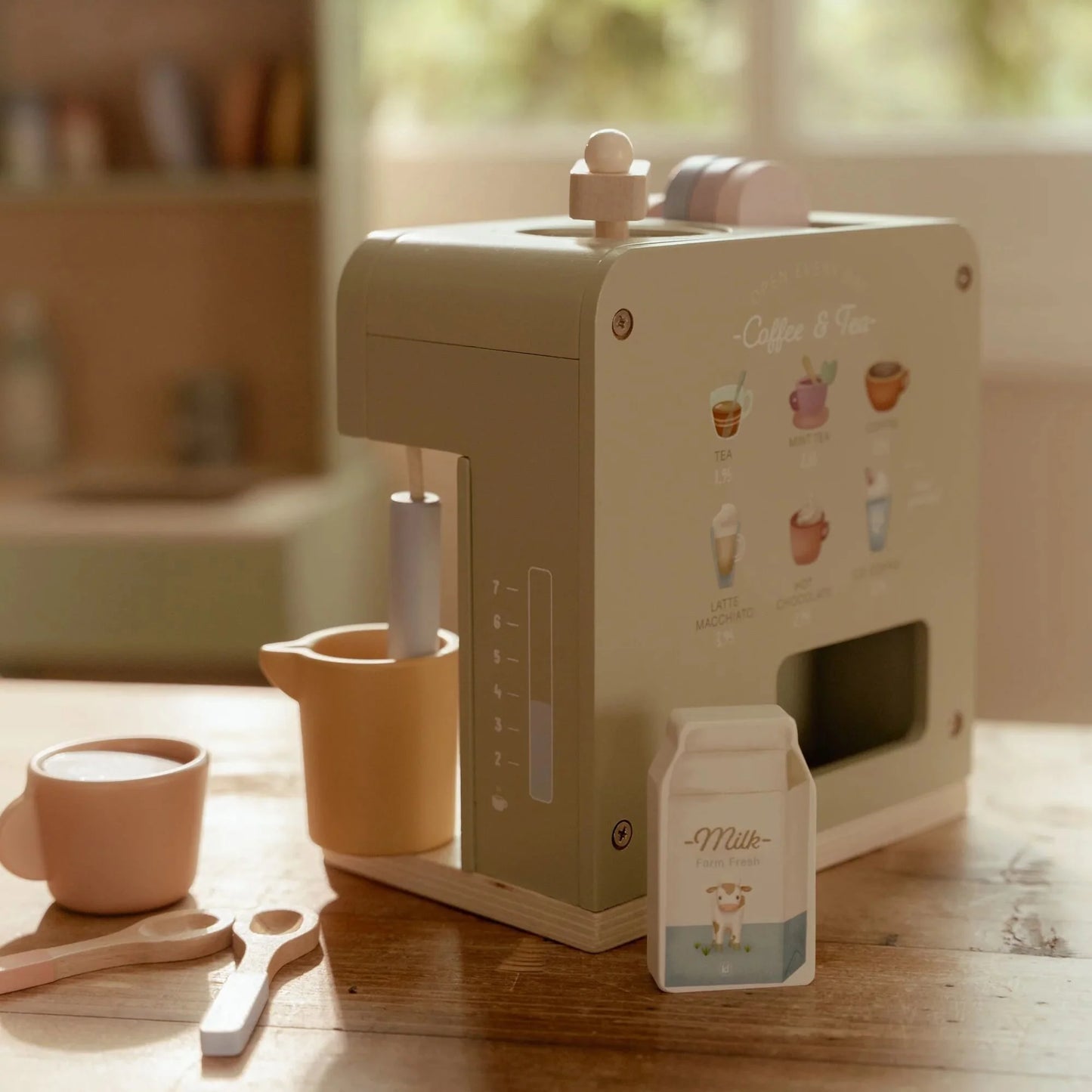 Little Dutch Máquina de Café em Madeira para Crianças – Set Barista