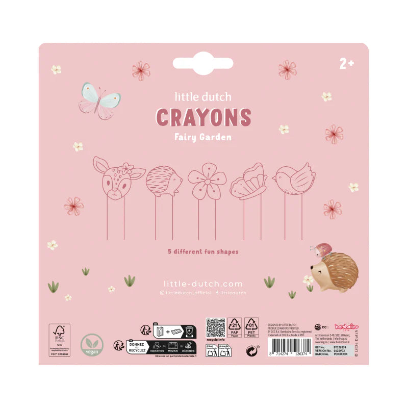 Little Dutch Crayons Fairy Garden (2+) – Tons Pastel & Formas de Conto de Fadas | 126374