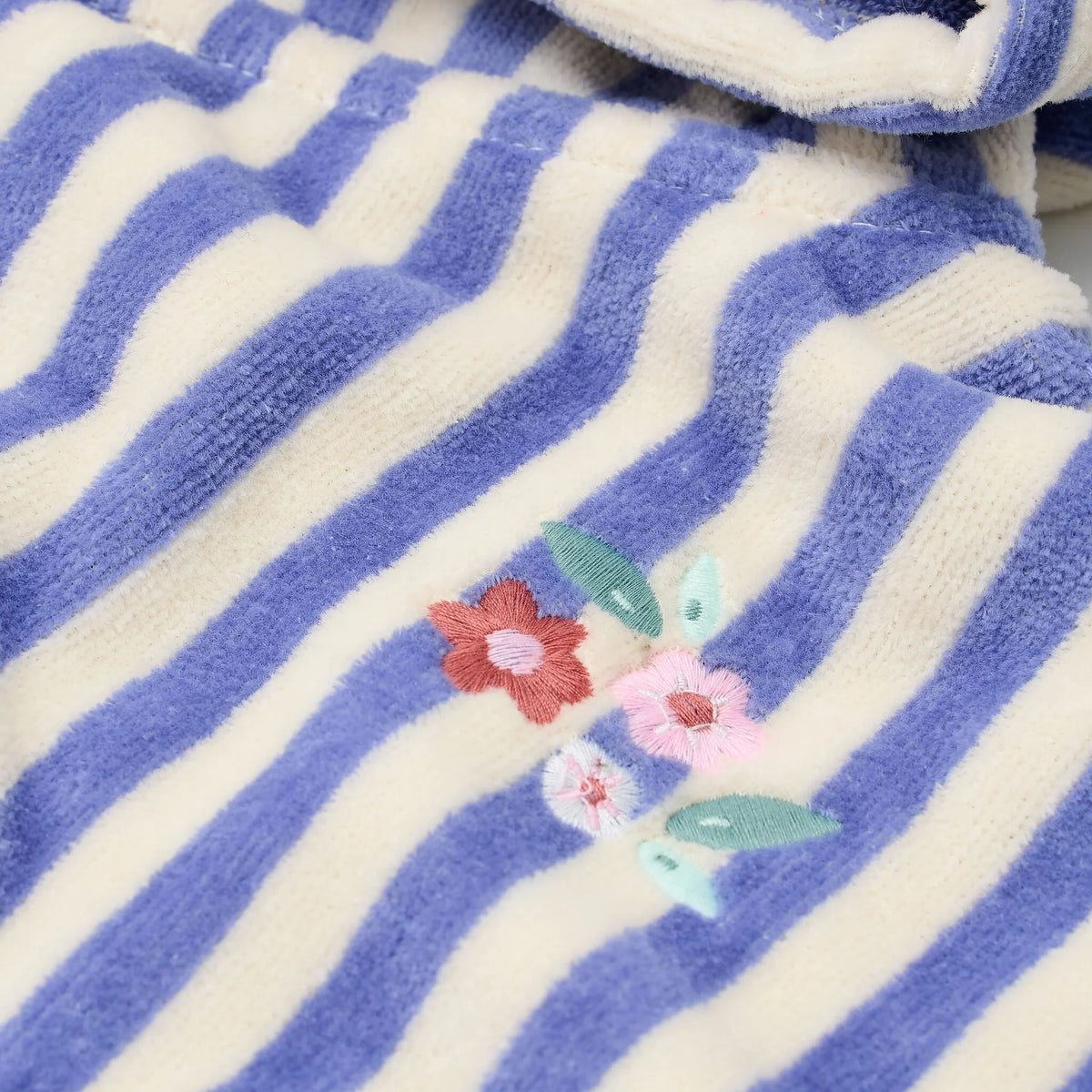 Poncho praia criança Dreamy Purple Stripe algodão orgânico