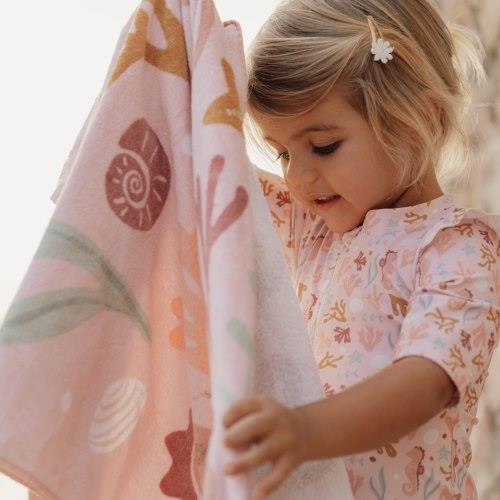 Toalha de Praia Ocean Dreams Pink da Little Dutch