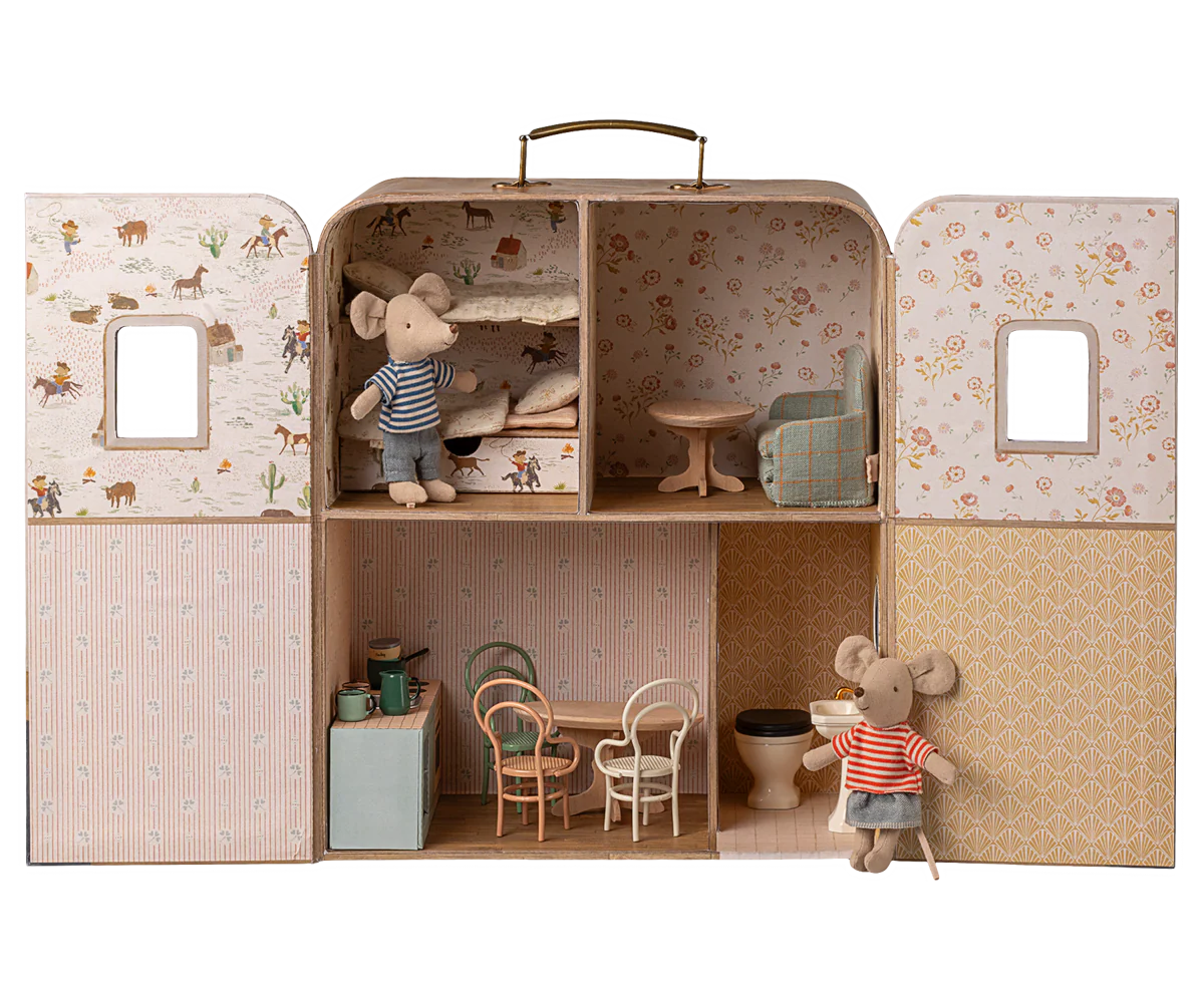 Casa Suitcase Maileg – Ratinha Irmã Mais Nova e Irmão Mais Novo | Lolla Kids