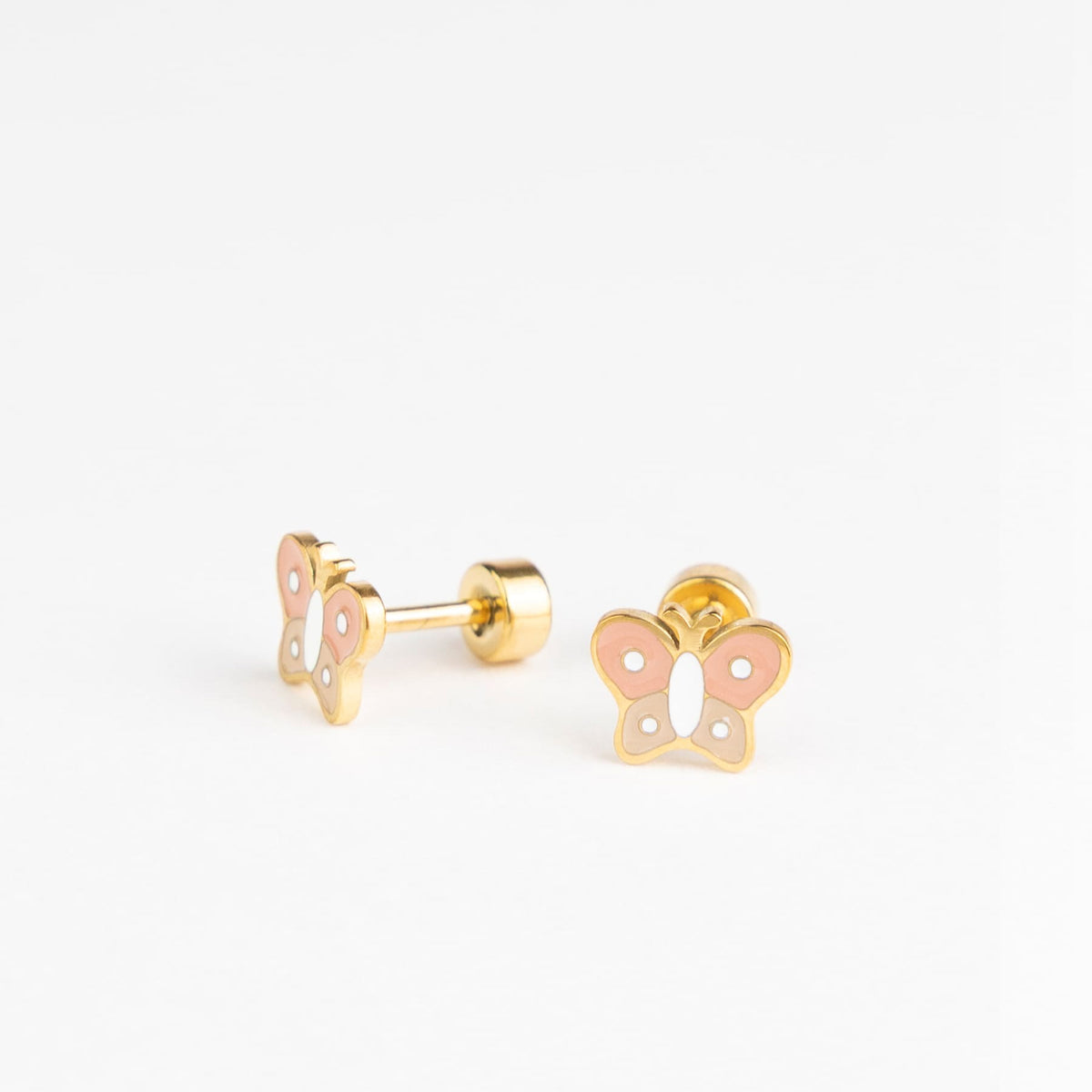 Brincos Infantis Baby Butterfly Mrs Ertha de frente | mrsertha-brincos-infantis-baby-butterfly-lollakids