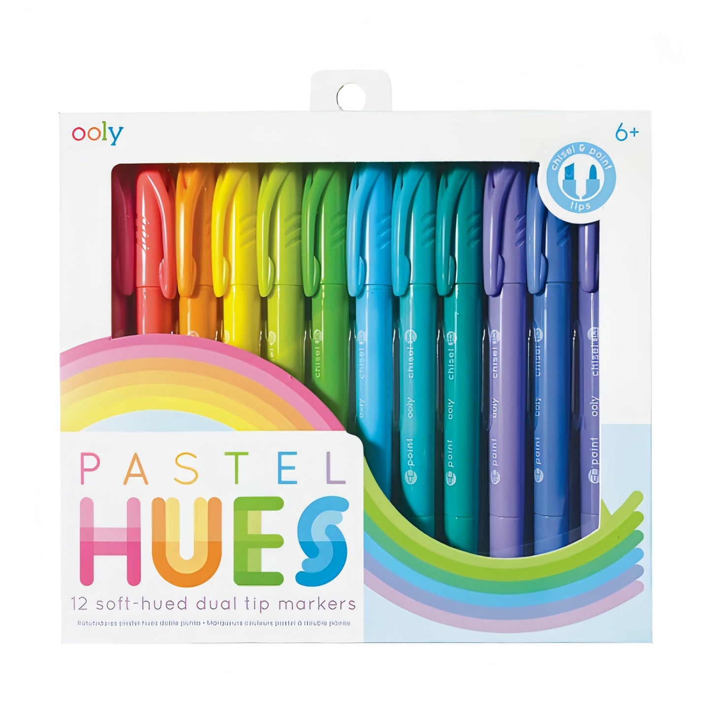 12 Marcadores Ponta Dupla Pastel | Pastel Hues