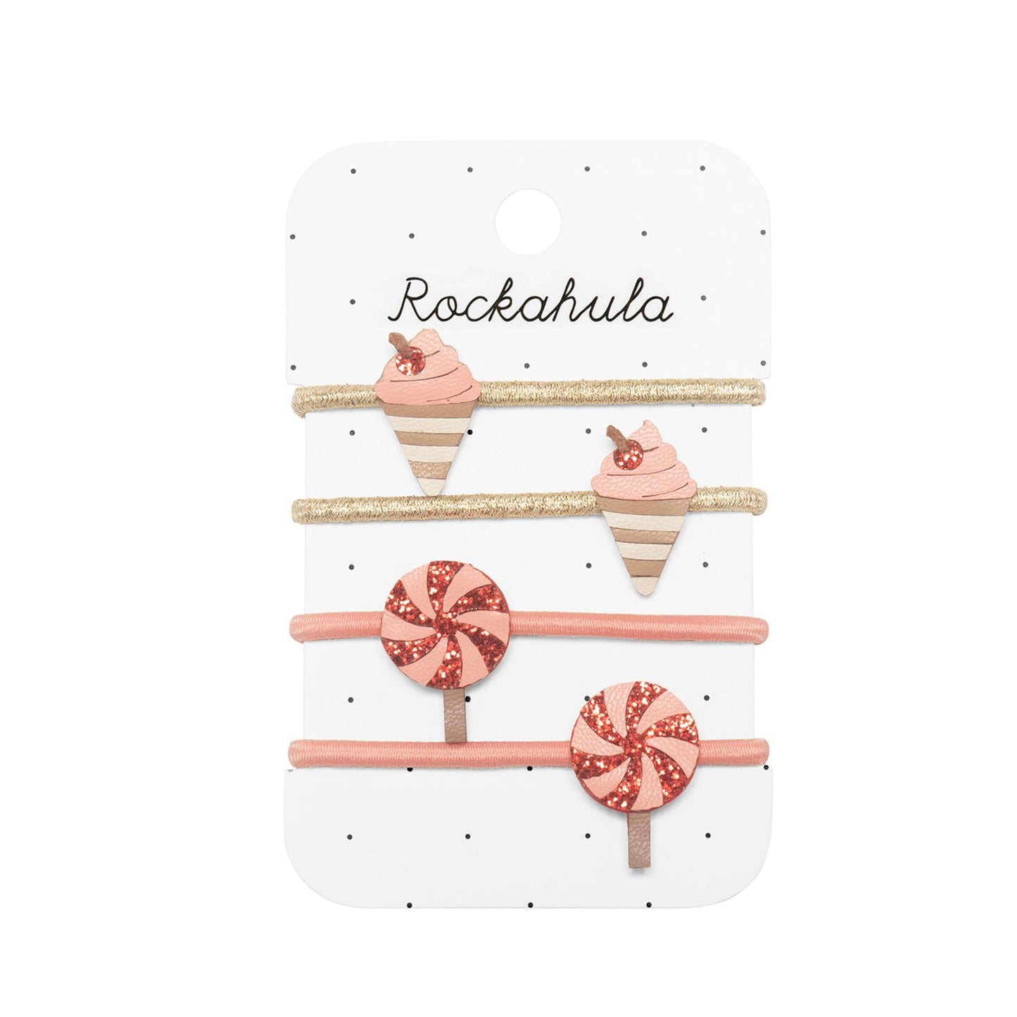 Conjunto de 4 Elásticos Very Cherry Ice Cream da Rockahula Kids