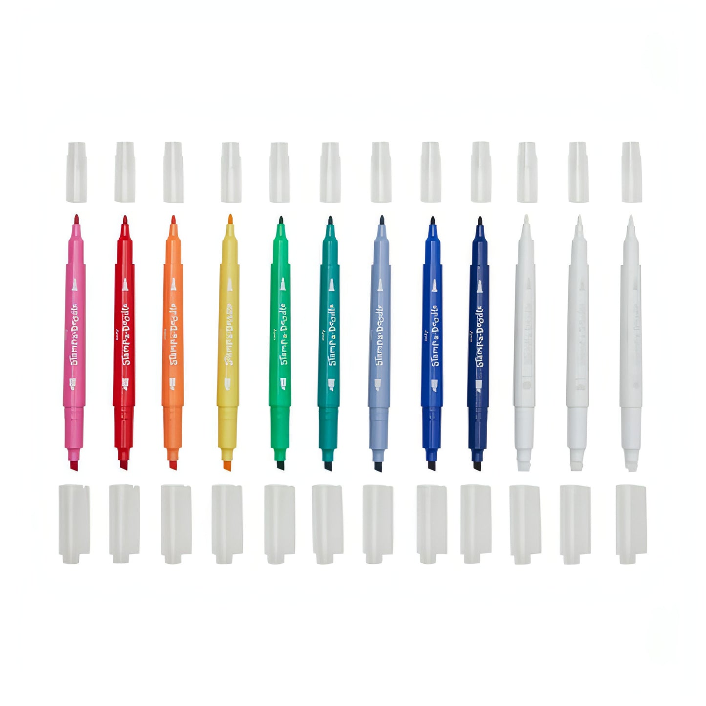 12 Marcadores Ponto Dupla | Stamp A Doodle