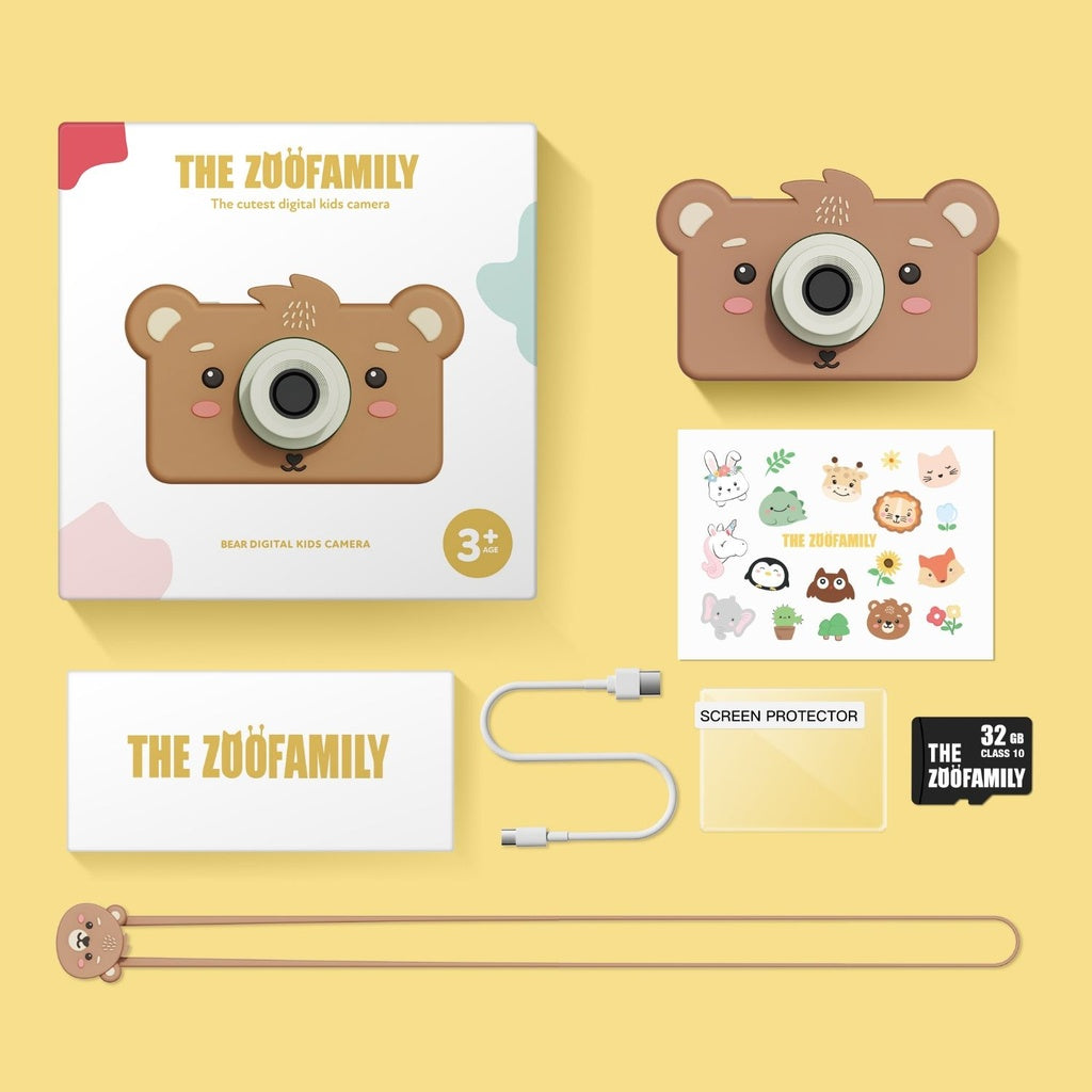 Zoofamily Bear: Câmara Infantil 3,2 MP, 32 GB, Ecrã 2''