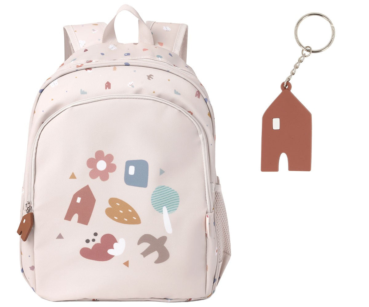Mochila Média + Porta-chaves Personalizável | Geometric Nature