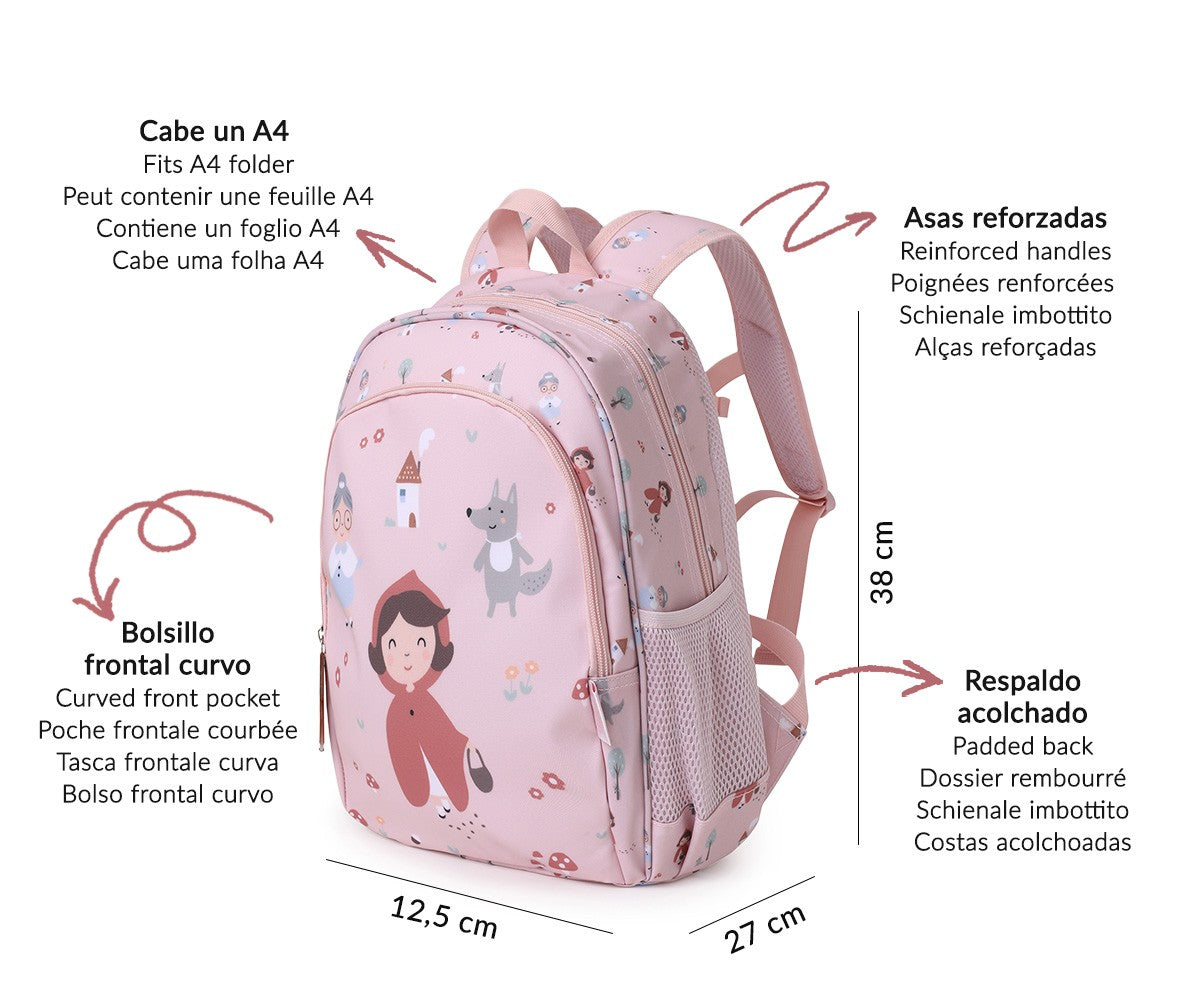 Mochila Média com Porta-chaves Little Red da Tutete
