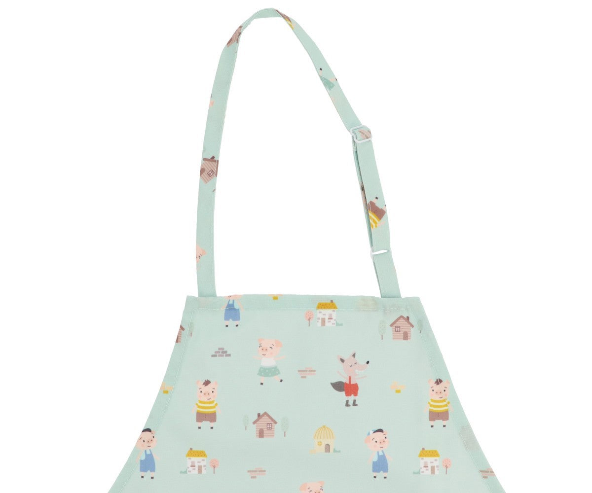 Avental infantil Tutete The Three Little Pigs com bolso frontal