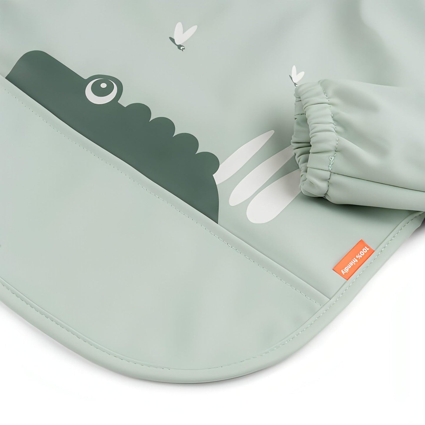 Babete de Mangas Verde Croco Done by Deer Lolla Kids | done-by-deer-babete-mangas-verde-croco-lollakids
