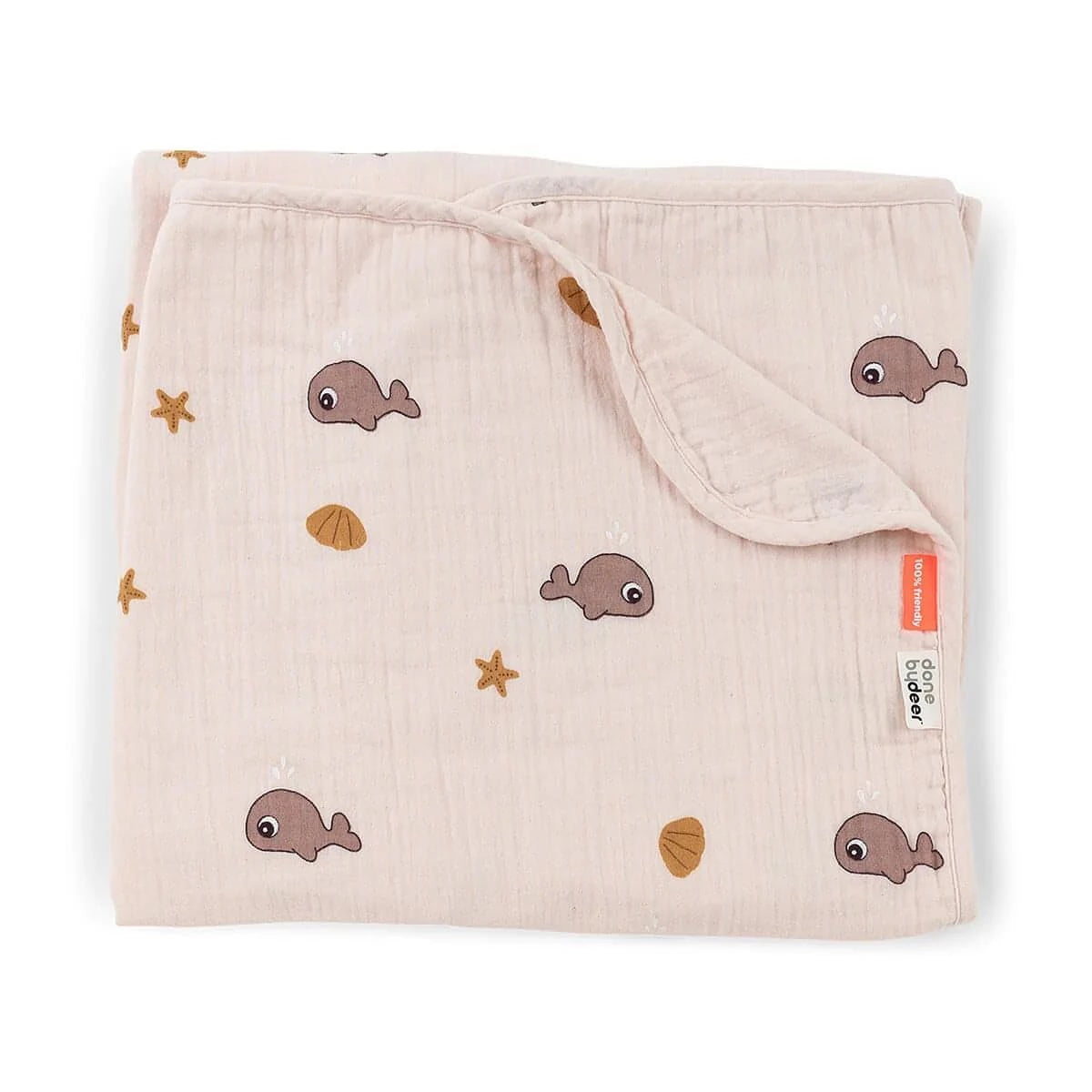 Manta calada de algodón para Bebés Dip Dye 70 x 90 cm - Clair de Lune -  Shopmami