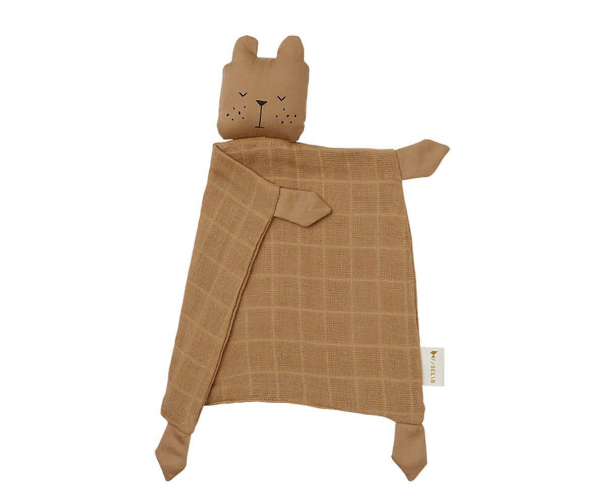 Doudou em Musselina Orgânica Urso Caramel