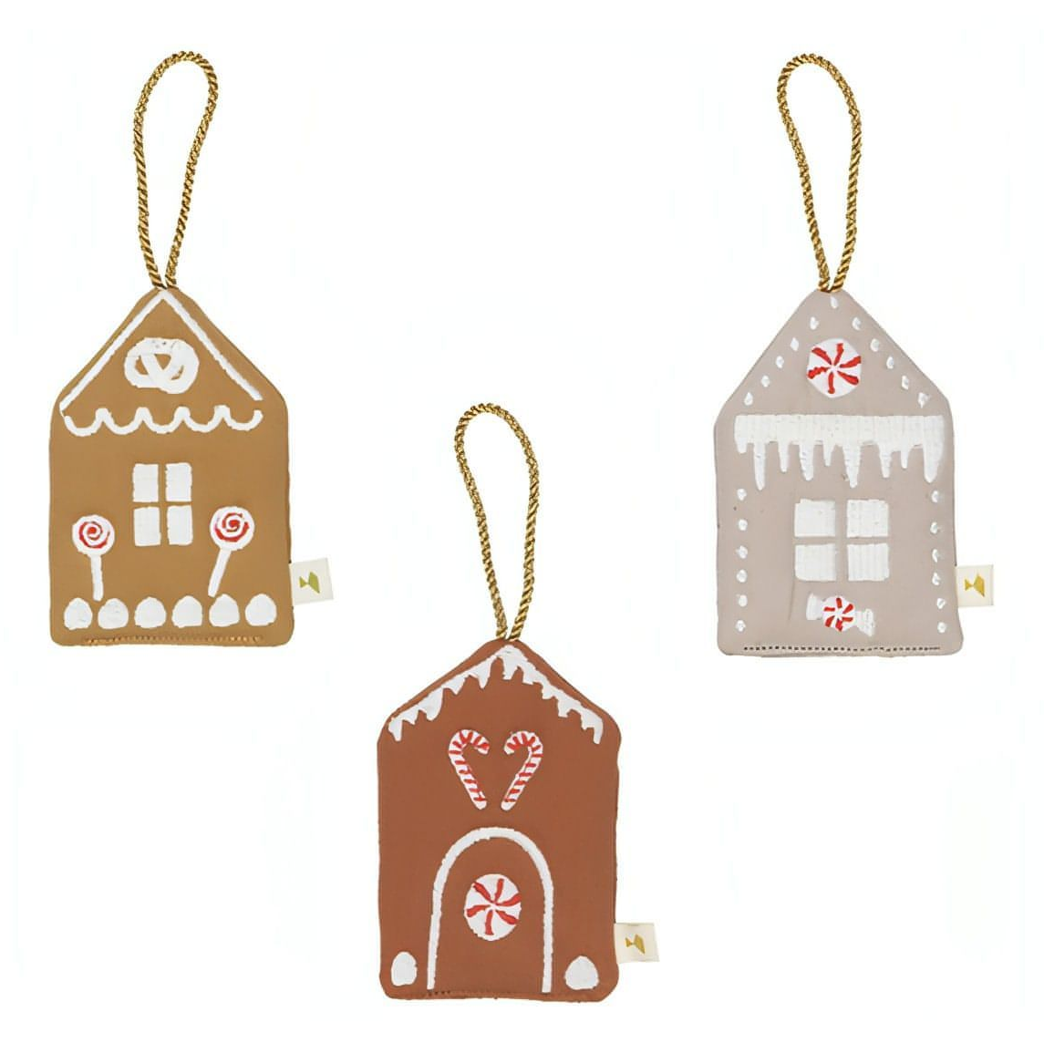 3 Gingerbread House Christmas Tree Decorations